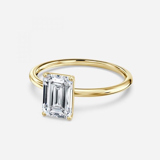 The Eclipse - 3ct Emerald Engagement Ring