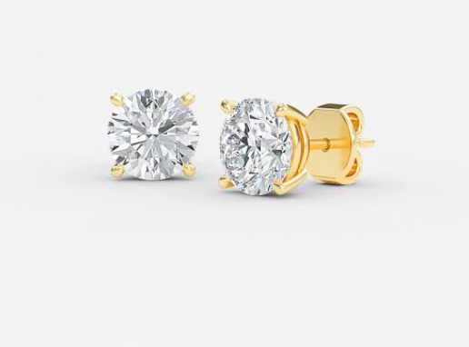 Round Lab Grown Diamond Stud Earrings